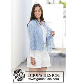 Stola voor dames gemaakt van Drops Kid Silk