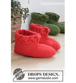 Pantoffels gemaakt van Drops Alaska