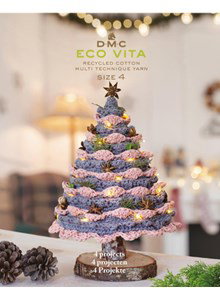 Haakpatroon tweekleurige kerstboom gemaakt van DMC Nova Vita 4