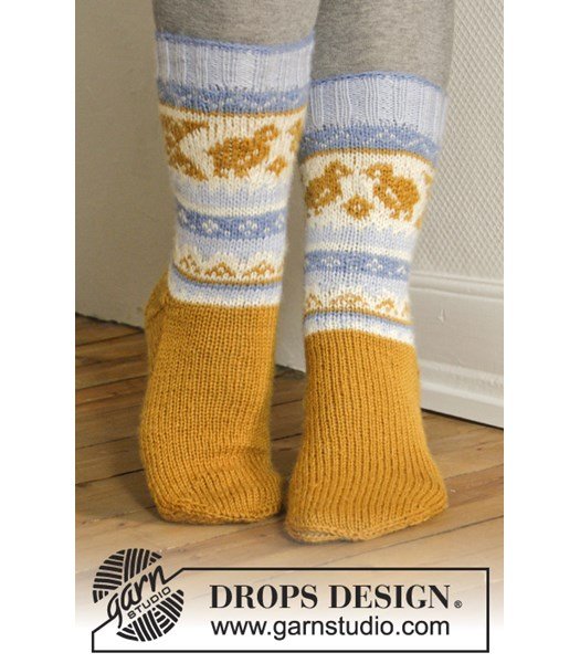 Breipatroon Paas sokken met Noors patroon