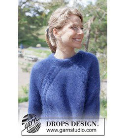 Sea Feather Trui gemaakt van Drops Kid Silk