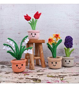 Gehaakte Voorjaars Bloeiers gemaakt van Durable Coral