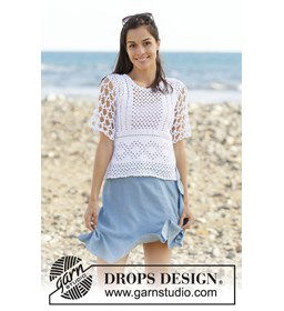 Topje voor dames gemaakt van Drops Cotton Light