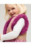 Breipatroon bolero Paige met bontrand van andere kant