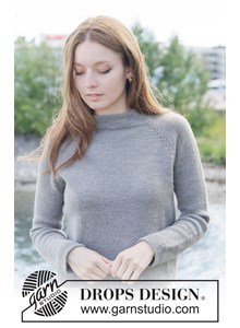 Breipatroon damestrui met raglanmouwen gemaakt van Drops Baby Merino