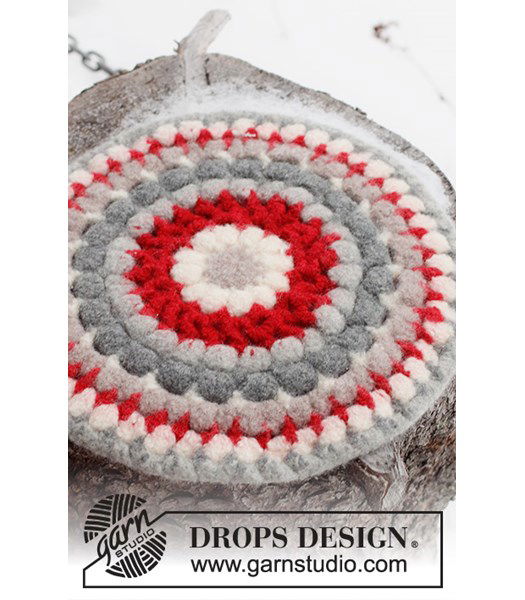 Haakpatroon Zitmat in winterse kleuren