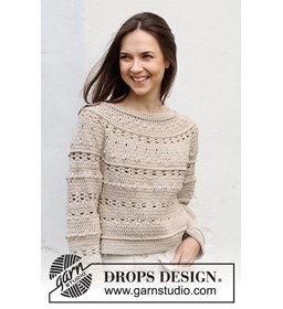 Damestrui Sand Castle gehaakt gemaakt van Drops Cotton Light