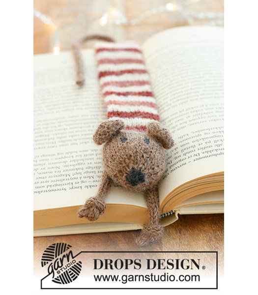 Breipatroon muis boekenlegger Library Mouse
