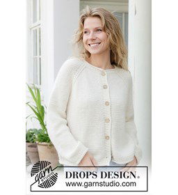 Frosted Whisper Cardigan gemaakt van Drops Daisy