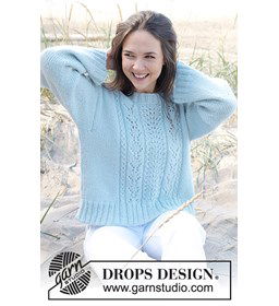 Damestrui met verticaal kantpatroon gemaakt van Drops Air