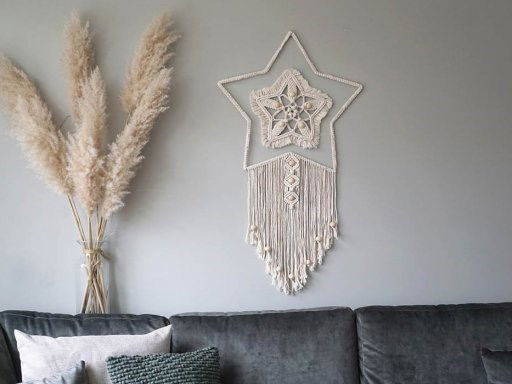 Macrame patroon Wandhager ster