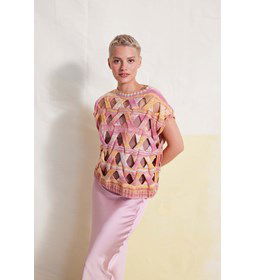 Damesshirt met vlechtwerk