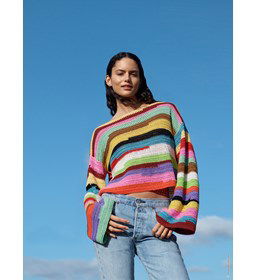 Trui met wijde mouwen gemaakt van Lana Grossa Elastico