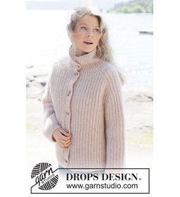 Ribs and Roses Cardigan gemaakt van Drops Air