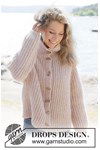 Breipatroon Ribs and Roses Cardigan van andere kant