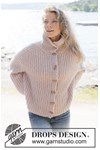Breipatroon Ribs and Roses Cardigan van andere kant