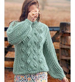 Damestrui met een verscheidenheid aan verschillende steekpatronen. gemaakt van Phildar Phil Givre