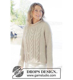 Cable Heart Trui  gemaakt van Drops Air