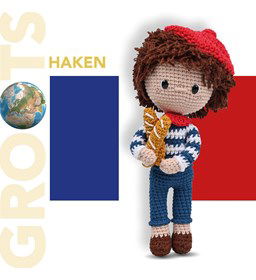 Pop Franse jongen met stokbroodjes gemaakt van Durable Cosy extra fine