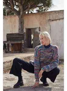 Damestrui Moveday met afhangende mouw in golfpatroon