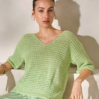 damestrui met wijde V-hals