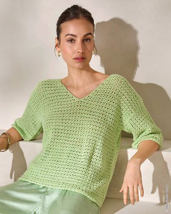 damestrui met wijde V-hals