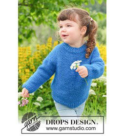 Blue Rush Sweater gemaakt van Drops Air