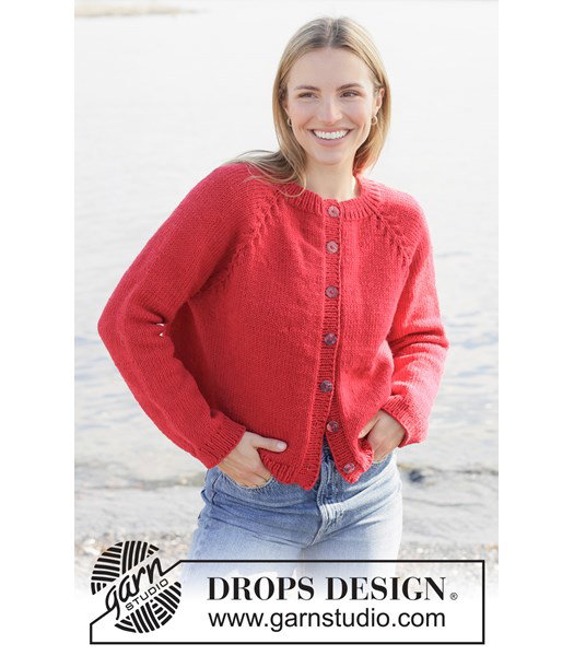 Breipatroon damesvest met kabels langs raglan 