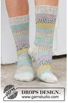 Breipatroon Sokken met pastelkleurige strepen van andere kant