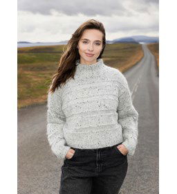 damestrui met opstaande halsboord gemaakt van Istex Lopi Alafosslopi