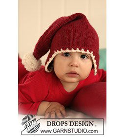 Kerstmuts met pompon  gemaakt van Drops Nepal