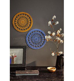 Mandela van 30 cm met kleine kraaltjes gemaakt van Kralen