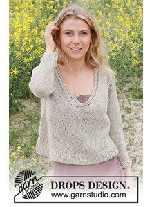 Korte damestrui met lage V-hals.