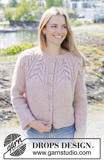 damesvest met ronde pas en kantpatroon