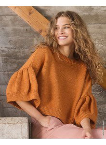 trui met laag hangende schouders en gerimpelde mouwen