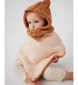 Baby of peuter omkeerbare poncho Isya gemaakt van Phildar Phil merinos 6