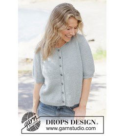 Misty Horizon Cardigan gemaakt van Drops Alpaca