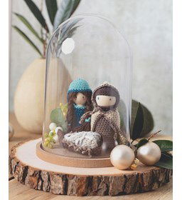 Kerststolp Jozef, Maria en baby Jezus gemaakt van Scheepjes Maxi Sweet Treat