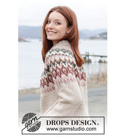 Meerkleurig damesvest gemaakt van Drops Nepal