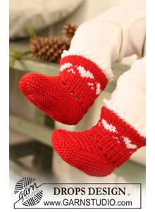 Kerst sokken met hartjes rand