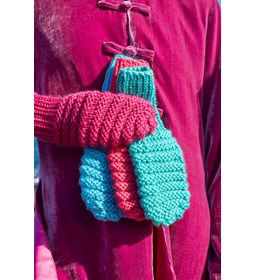 Dameswanten met ribbelpatroon gemaakt van Lang Yarns Wooladdicts Glory