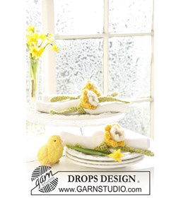 Servetring gemaakt van Drops Snow - Eskimo