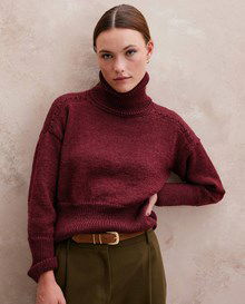 Damestrui met hoge dubbele col