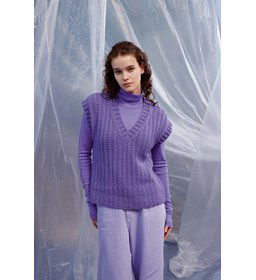 Mouwloze damestrui gemaakt van Lang Yarns Cashmere Plus