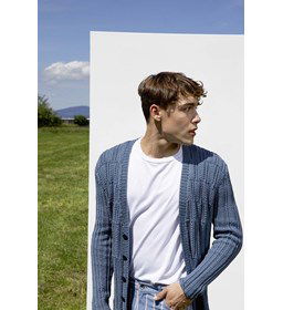 Herenvest gemaakt van Lang Yarns Soft Cotton