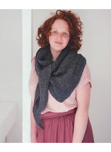 Puntsjaal in ribbel- en kantpatroom