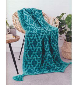 Brokaatdeken met kwastjes