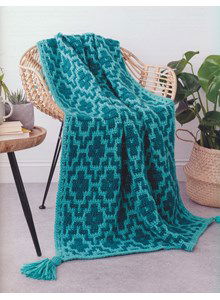 Brokaatdeken met kwastjes