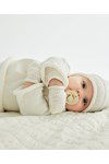 Baby setje muts, wanten, sokjes en zakje van andere kant