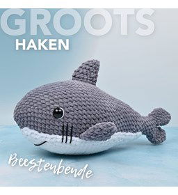 Knuffeldier Haai Harry gemaakt van Durable Velvet